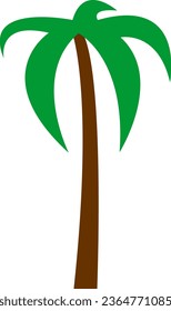 palm tree vector green leaves isolated 