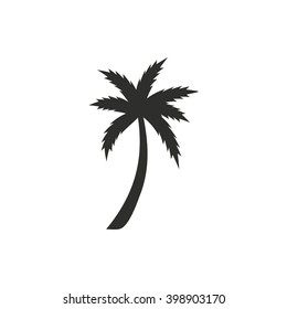 Palm tree   vector icon. Black  illustration isolated on white  background for graphic and web design.