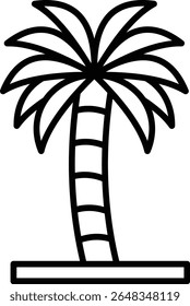 Palm tree vector icon. Can be used for printing, mobile and web applications.