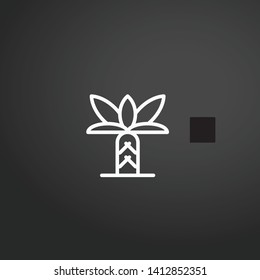 Palm Tree vector icon. Palm Tree concept stroke symbol design. Thin graphic elements vector illustration, outline pattern for your web site design, logo, UI. EPS 10.