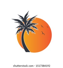 Palm tree vector icon design