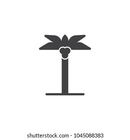 Palm tree vector icon. filled flat sign for mobile concept and web design. Coco palm simple solid icon. Symbol, logo illustration. Pixel perfect vector graphics