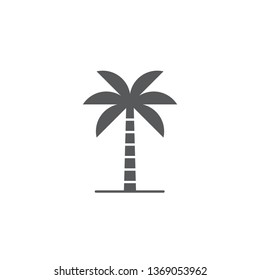 Palm tree vector icon flat style design isolated on white background