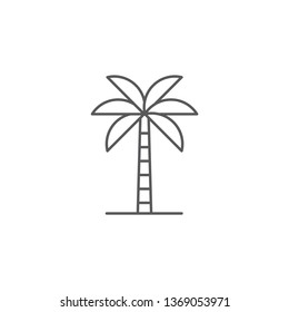 Palm tree vector icon flat style design isolated on white background