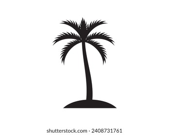 
Palm-Baum, Vektorsymbol im flachen Design einzeln auf weißem Hintergrund