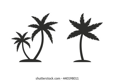 Palm tree vector icon. Illustration isolated on white background for graphic and web design.