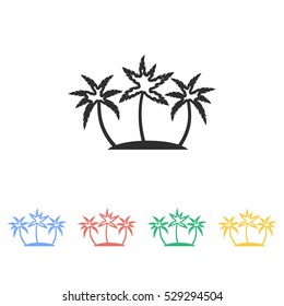 Palm tree vector icon. Illustration isolated on white background for graphic and web design.