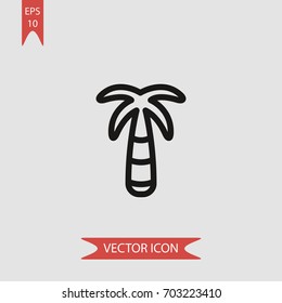 Palm tree vector icon illustration symbol