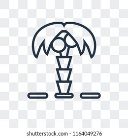 Palm tree vector icon isolated on transparent background, Palm tree logo concept