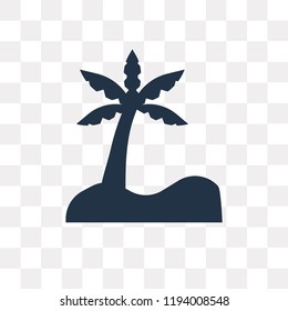 Palm tree vector icon isolated on transparent background, Palm tree transparency concept can be used web and mobile