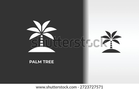 Palm Tree Vector, Icon Or Logo Sign Isolated Symbol Illustration