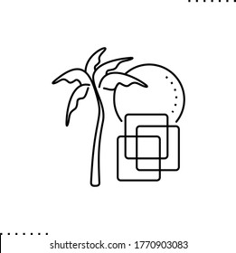 Palm Tree Vector Icon Outlines 260nw 1770903083 
