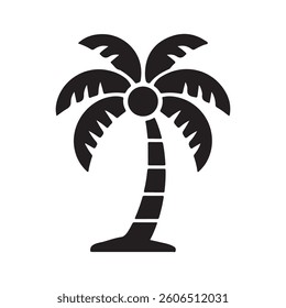 Palm tree vector icon, palm tree silhouette vector, Palm tree logo art 