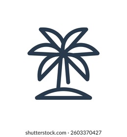Palm Tree Vector Icon for Songkran