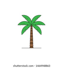 palm tree vector icon symbol isolated on white background
