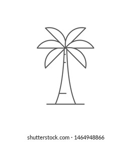 palm tree vector icon symbol isolated on white background