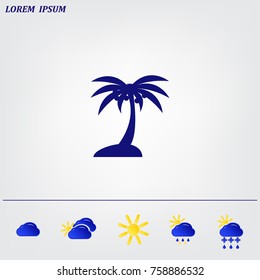 palm tree, vector icons