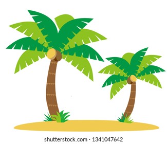 Palm tree vector illustration.