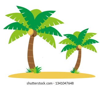 Palm tree vector illustration.