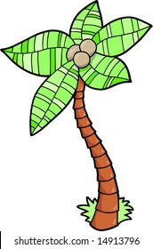 Ilustración del vector de árbol de palmas