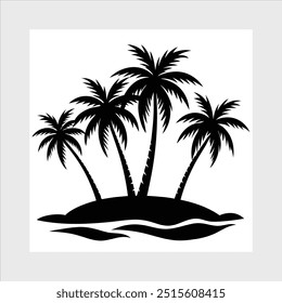 Icono de Ilustración vectorial de palmera