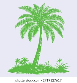 Icono de Ilustración vectorial de palmera