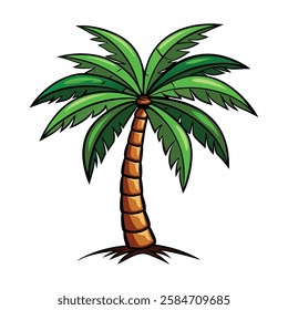 palm tree vector illustration on white background
