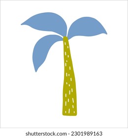 Ilustración vectorial de la palma al estilo escandinavo.