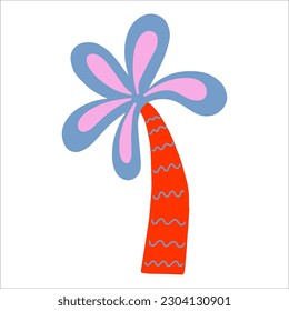Palm tree vector illustration in scandinavian style.