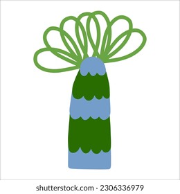 Palm tree vector illustration in scandinavian style.