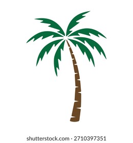 Palm Tree Vector Illustration for Tropical Design.