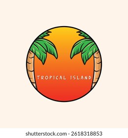Palm tree vector illustration tropics coconut plant.palm logo vector