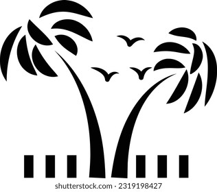Palm tree vector image or clipart