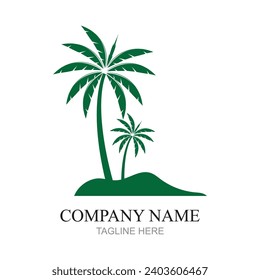 palm tree vector image illustration is good for shop or company logos, business, economy, food products, etc