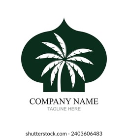 palm tree vector image illustration is good for shop or company logos, business, economy, food products, etc