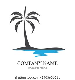 Die Vektorgrafik von Palmen eignet sich gut für Logos von Boutiquen oder Unternehmen, Unternehmen, Wirtschaft, Nahrungsmittel usw.