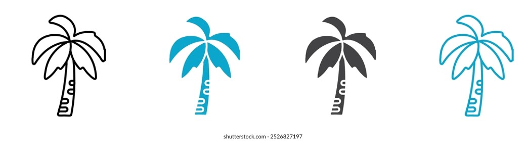 Palmenbaum, Vektorliniendesign