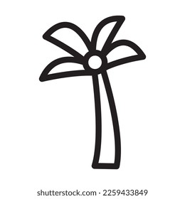 Palm Tree Vector Line Icon Design