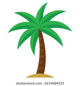 Palm tree vector on white background