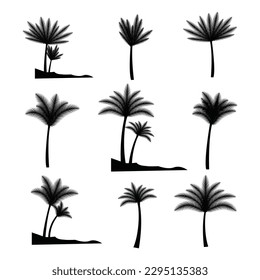 
palm tree vector, palm outdoor, Tropical tree vector silhouette, natural Palm Art illustration, outdoor leaf vector, summer beach element, coconut tree vector illustration



