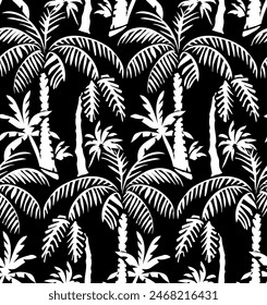 Palm tree Vector print design,  summer palms, tropical drawn illustrations, tropical surfing concept, vacation and travel, palm trees and hippie boho elements. Mexican, folk, aztec,aborigines style