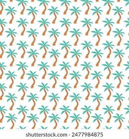 Palm Tree Vector Seamless Pattern