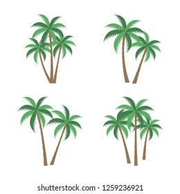 A palm tree vector set.