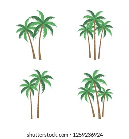 A palm tree vector set.