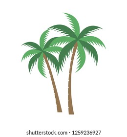 A palm tree vector set.