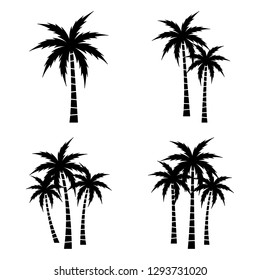 A palm tree vector set.