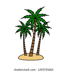 A palm tree vector set.