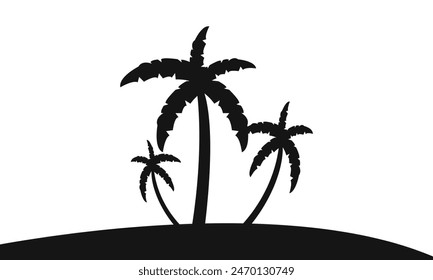 Vector De Palmera Y Colección De Silueta. 