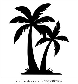 Palm Tree vector Silhouette. eps format