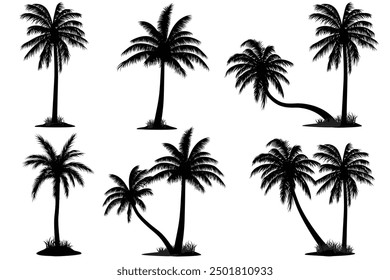 Palm Tree vector, palm tree silhouette, icon